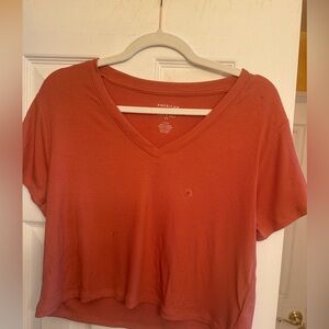 NWT American Eagle Ribbed Cropped T